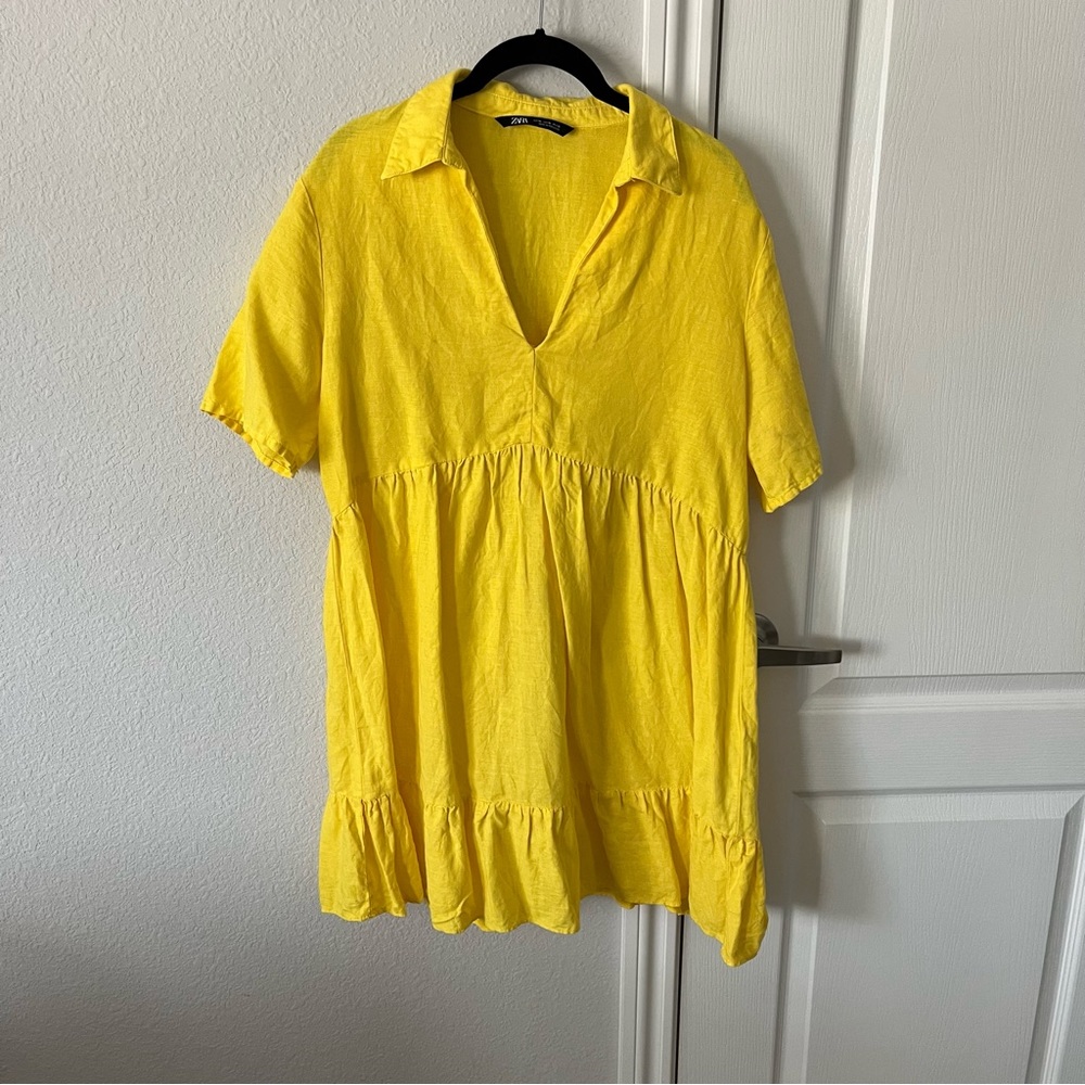 Yellow Linen Dress